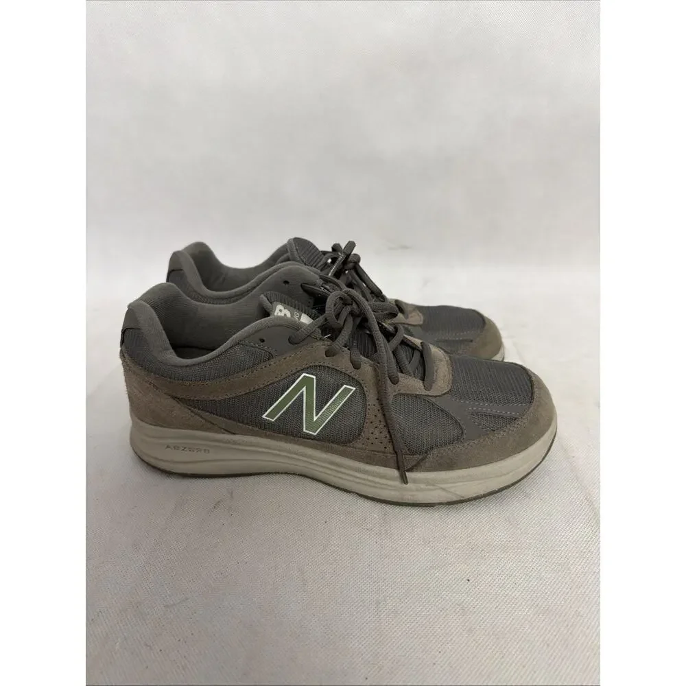 New Balance 877 Walking Shoes Men's 9.5 D Grey Suede Mesh Upper MW877GT